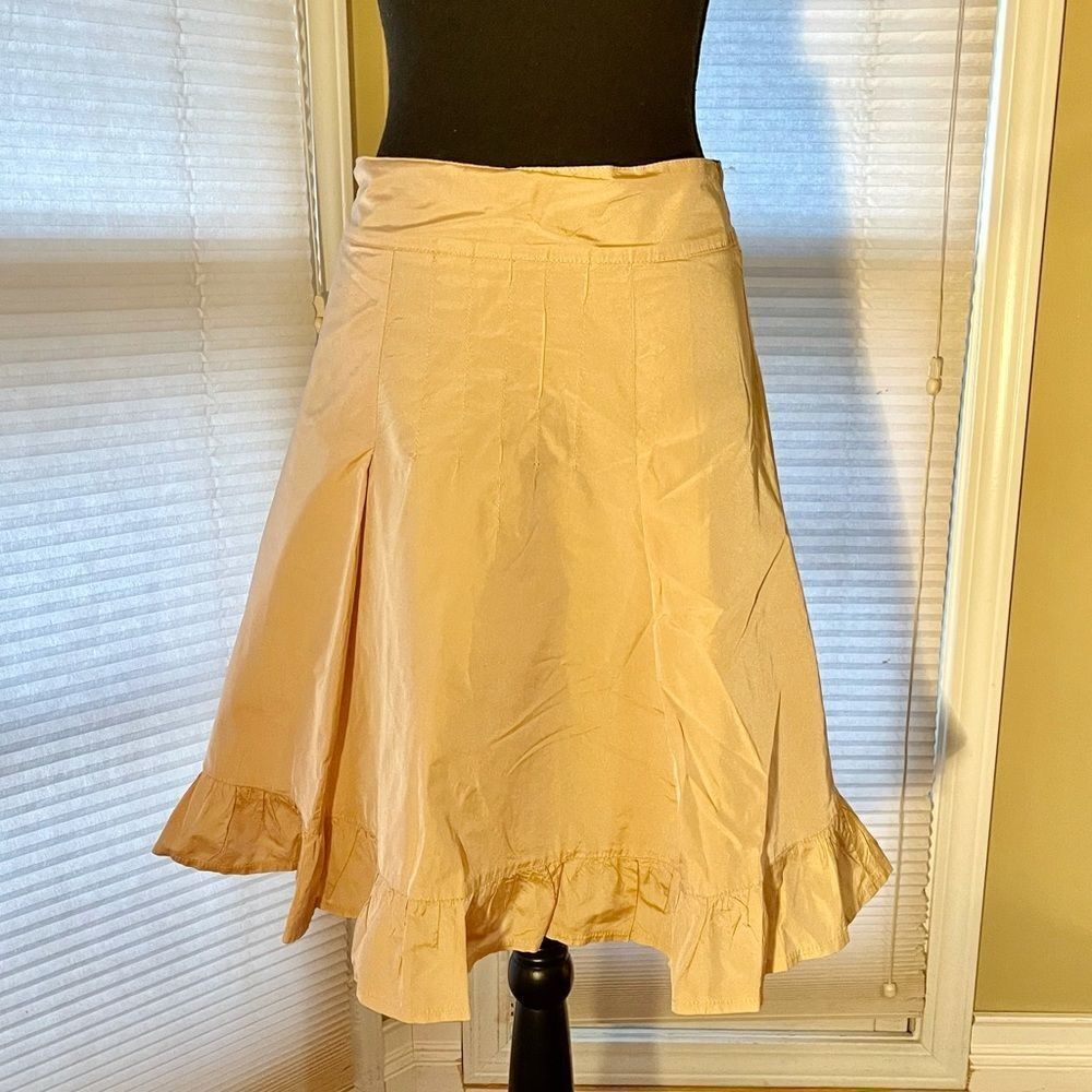 Mexx Light Beige Midi Skirt with Ruffle Hem